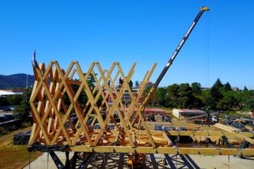Mira cómo avanza la (re)construcción del Pabellón de Chile en la Expo Milán 2015 en Temuco