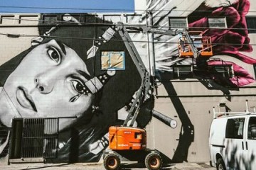 Skyjack eleva Artistas para transformar el Festival de Mural de California