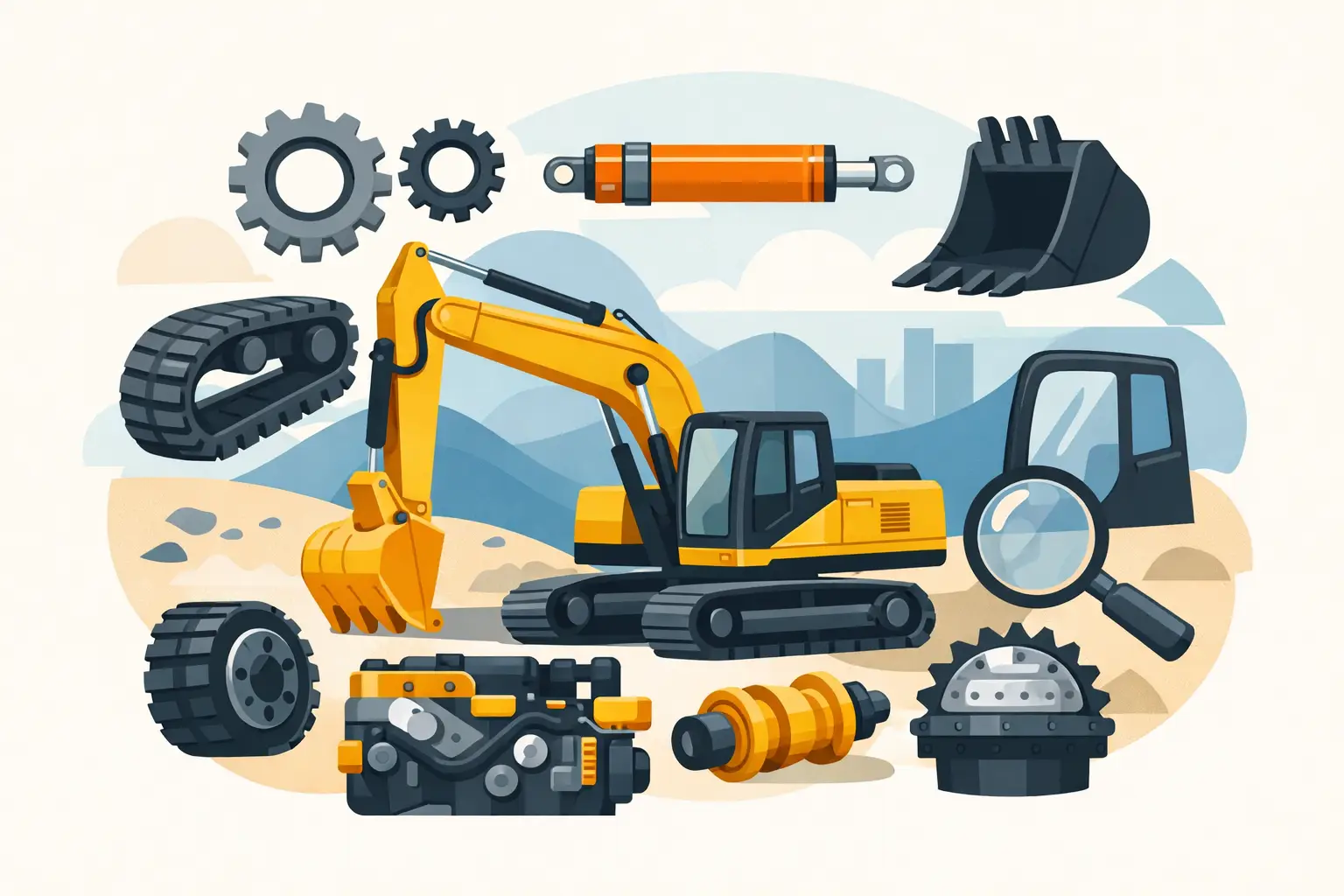 Partes usadas para excavadoras: cómo elegir