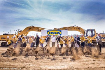 Construction workers get started on America’s largest IKEA