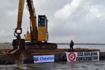 Construction underway for artificial reef in Vermilion Bay