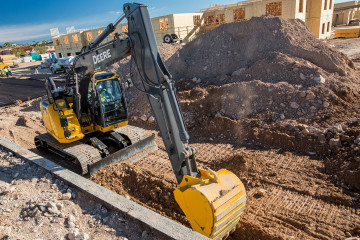 John Deere Updates Maneuverable, Reduced-Tail-Swing Excavators